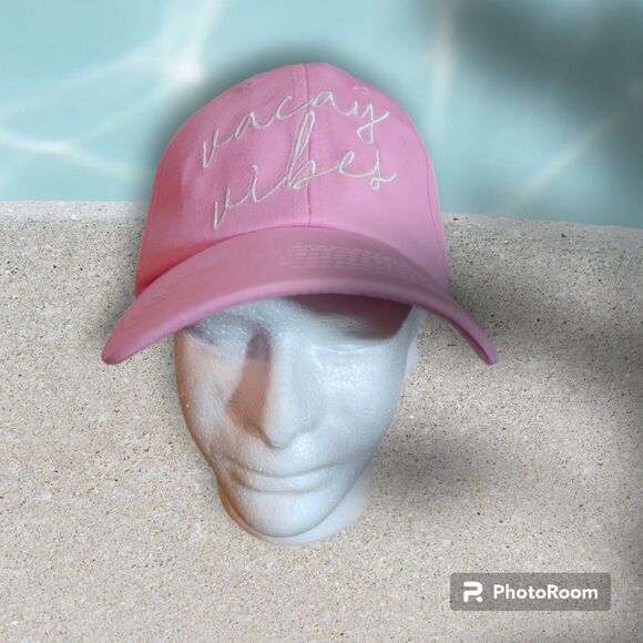 Vacay Vibes Hat Velcro‎ Adjustment -Pink - Picture 1 of 2